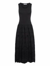 Openwork Embroidered Combined Dress Mango Black