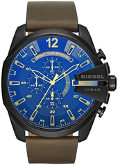 Diesel Herreur Dz4401 Mega Chief Blå/læder Ø51 Mm