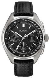 Bulova Herreur 96b251 Sort/læder Ø45 Mm