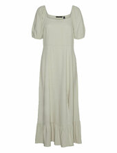 Vmmymilo Ss 7/8 Dress Wvn Ga Vero Moda Grey