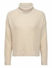 Vmomega Ls Rollneck Pullover Boo Vero Moda Cream