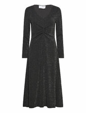 Slfrue Ls Midi Glitter Dress Selected Black