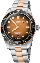 Oris Herreur 01 733 7707 4356-07 8 20 17 Diving Brun/stål Ø40 Mm
