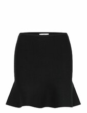 Fine-knit Peplum Top Mango Black