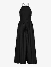 Halter Dress With Crossed Back Mango Black