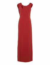 Knotted Floor Length Dress, 2274 El Stine Goya Red