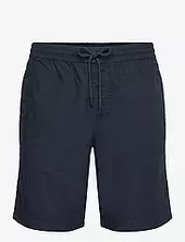 Boardwalk Slub Shorts With Elastic Knowledge Cotton Apparel Navy