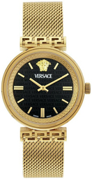 Versace Dameur Vetca0724 Mythos Sort/gul Guldtonet Stål Ø36 Mm