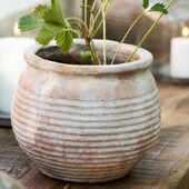 Skjuler Terracotta M/ Riller "margot" - Ib Laursen H: 15