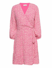 Rinnamd Print Wrap Dress Modström Pink