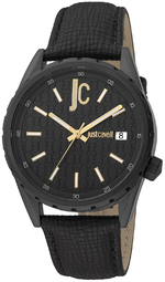 Just Cavalli Herreur Jc1g217l0045 Classic Sort/læder Ø42 Mm