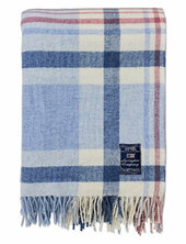 Checked Recycled Wool Throw Lexington Home Blue