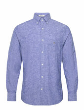 Reg Cotton Linen Shirt Gant Blue