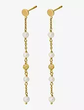 Ocean Pearl Earchains 55 Mm Pernille Corydon Gold
