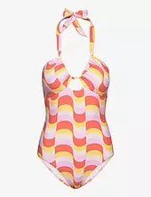 Modern Take Drawstring Halter Piece Seafolly Pink