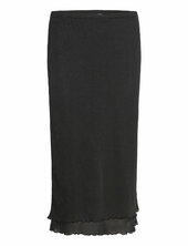 Layered Frill Crepe Skirt Filippa K Black