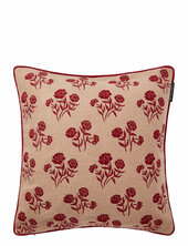 Flower Embroidered Wool Mix Pillow Cover Lexington Home Brown