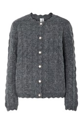 Y.a.s - Cardigan - Bubera Ls Knit Cardigan - Dark Grey Melange