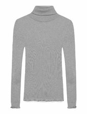Rwbeatha Silk Ls Rollneck T-shirt Rosemunde Grey