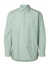 Slhreglux Poplin Ls Shirt Spread Selected Green