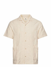 Akleon Check Pattern Ss Shirt Anerkjendt Cream