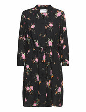 Slfdamina 7/8 Aop Dress B Noos Selected Black
