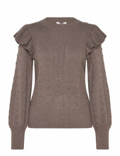 Objjulia Knit L/s Re Pullover 134 Object Brown