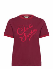 Applique Artwork Regular T-shirt With Contrast Rib Scotch & Soda Red