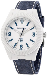 Nautica Herreur Napmbf203 N83 Hvid/læder Ø41 Mm