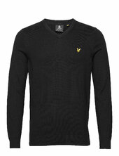 Cotton Merino V Neck Jumper Lyle & Scott Black