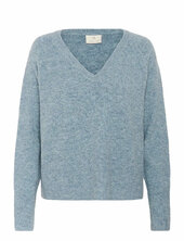 Kaniel V-neck Pullover Kaffe Blue