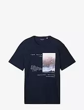 T-shirt With Photoprint Tom Tailor Navy