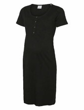 Mlmira Solid Jrs Nightgown 2f A. E. Noos Mamalicious Black