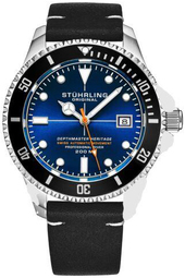 Stührling Original Herreur 883hl.06 Depthmaster Blå/læder Ø42 Mm