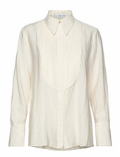 Fluid Shirt With Contrasting Panel Mango White
