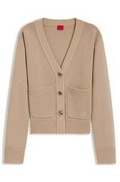 Cardigan I Uldblanding Med Broderet Logo