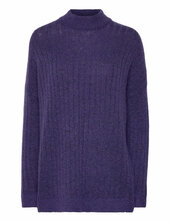Slfmaline Ls Knit High Neck Noos Selected Purple