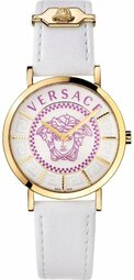 Versace Dameur Vek400321 Sølvfarvet/læder Ø36 Mm