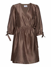Enola Wrap Dress Designers, Remix Brown