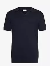 Ecovero S/s V-neck Polo Lindbergh Navy