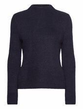 Knitted Sweater With Perkins Neck Mango Navy