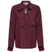 Bluser Only  Veda Border Shirt - Zinfandel