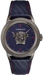 Versace Herreur Verd00118 Palazzo 43mm Blå/læder Ø43 Mm