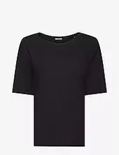 Linen Blend T-shirt Esprit Casual Black