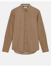 Akleif Solid Cord Shirt Anerkjendt Beige