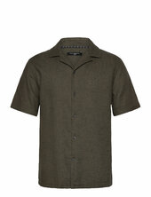 Ss Matty Weave Revere Shirt French Connection Khaki