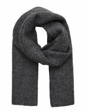Rwtulip Wool Blend Rib Knit Scarf Rosemunde Grey