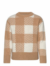 Buffalo Checked C-neck Gant Beige
