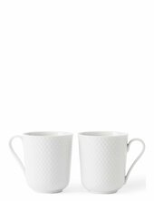 Rhombe Kop Med Hank 33 Cl 2 Stk. Lyngby Porcelæn White