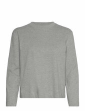 Slfessential Ls Boxy Tee Noos Selected Grey
